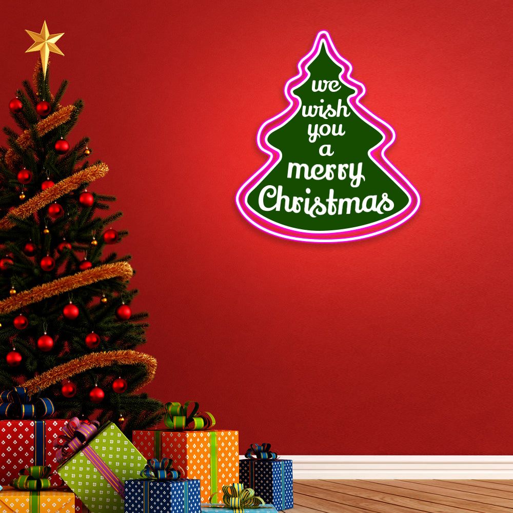 UV Printed Christmas Tree Neon Sign