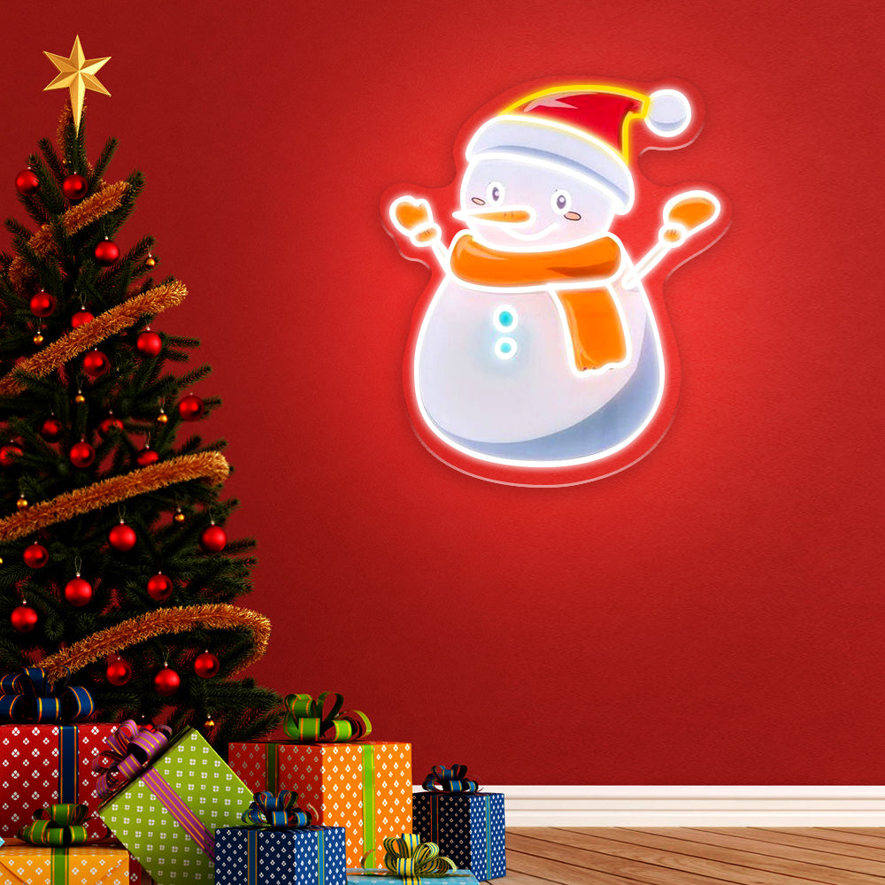 UV Printed LED Snowman Neon Sign