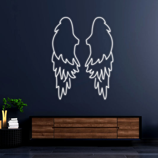 Angel Wings Neon Personnalisé signe